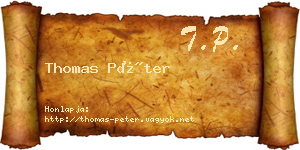 Thomas Péter névjegykártya