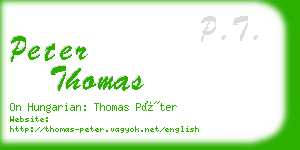 peter thomas business card